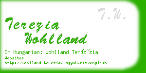 terezia wohlland business card